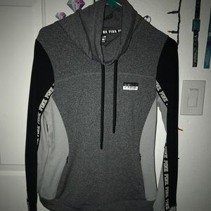 PINK cowl neck hoodie